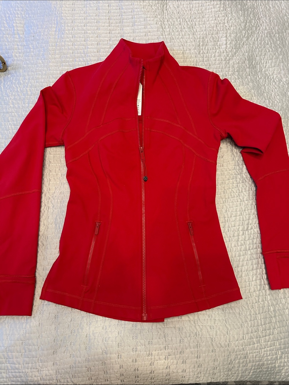 lululemon athletica Red Form-Fit Zip Jacket